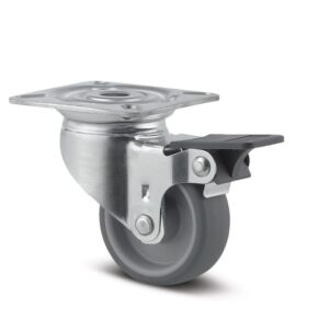 Swivel Castor with Wheel Brake 50 mm Agila Supratech 2475PJO050P40
