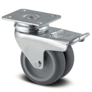 Swivel Castor with Total Lock 75 mm Agila Twin Supratech 2977PJO075P50