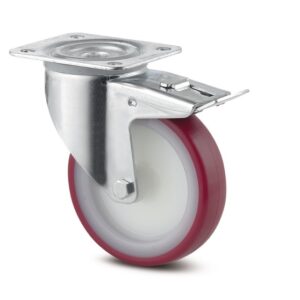 Swivel Castor with Total Lock 125 mm Alpha Maxtech 3477UAR125P62 MAROON