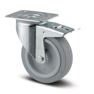 Swivel Castor with Total Lock 100 mm Alpha Elastech 3477UFR100P62 GREY