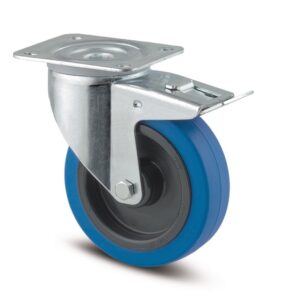 Swivel Castor with Total Lock 125 mm Alpha Elastech 3477UFR125P62 BLUE