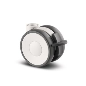 Swivel Castor with Wheel Brake 75 mm Linea Maxtech 5925UAP075L51-10 Ral 9002/BWR7015