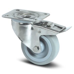 Swivel Brake Castor 100mm Alpha Elastech 8477UFD100P62